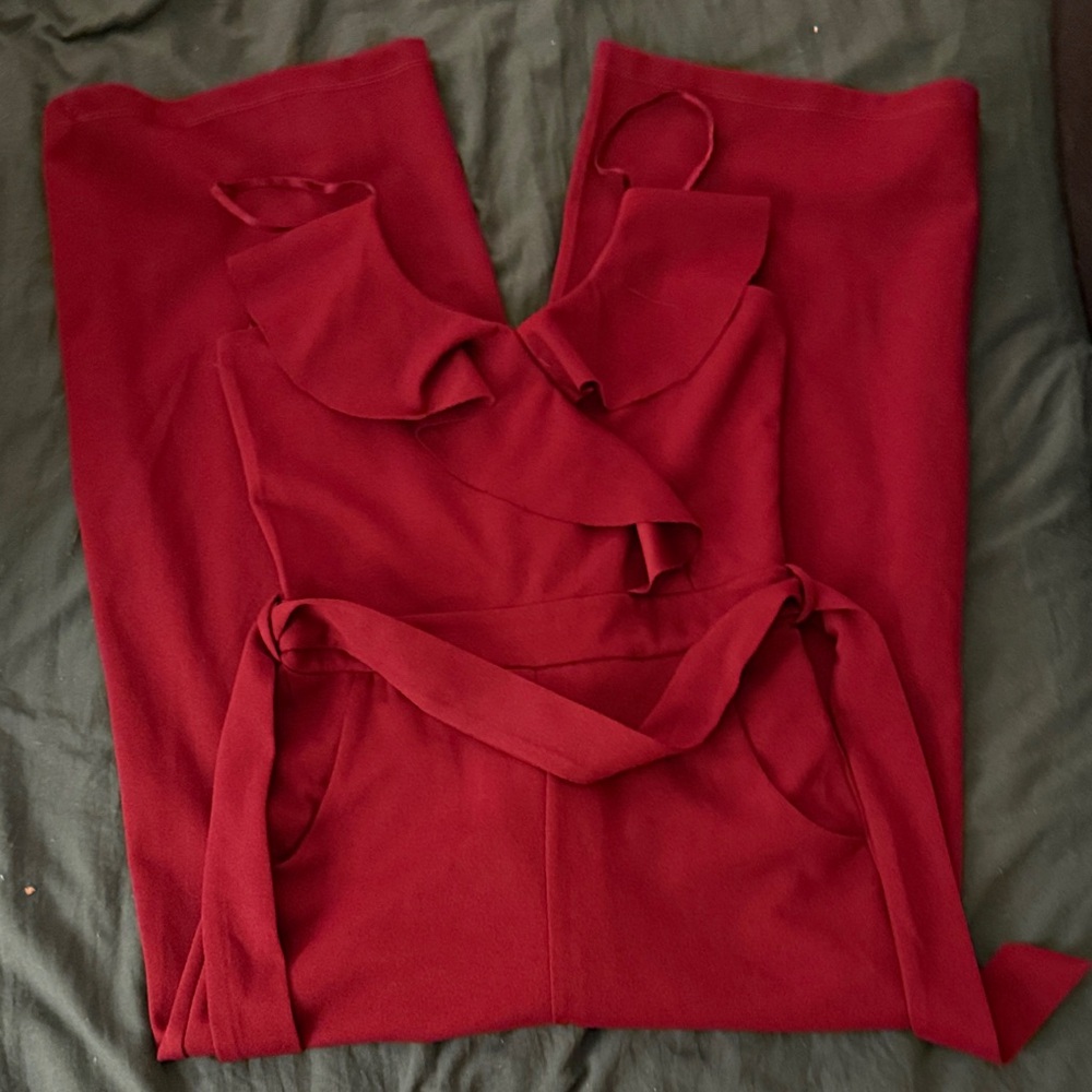 Emerald Sundae Maroon Jumpsuit